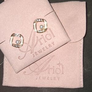 Gold and Silver Pearl Earrings